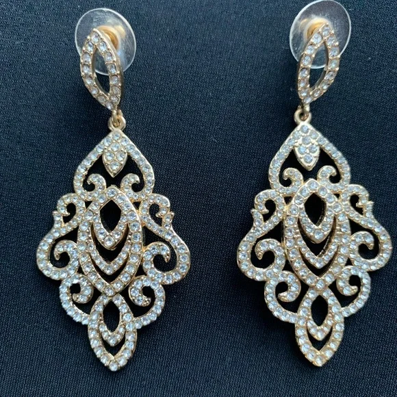 Crystal Dangle Earrings - Picture 1 of 7